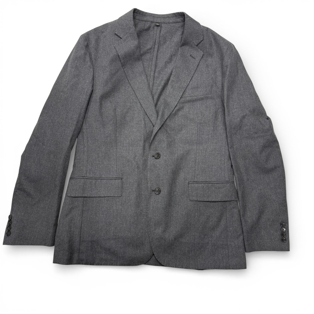 J Crew Ludlow Slim Blazer Men 44R Grey Moon British Cloth Cotton Wool Sport Coat